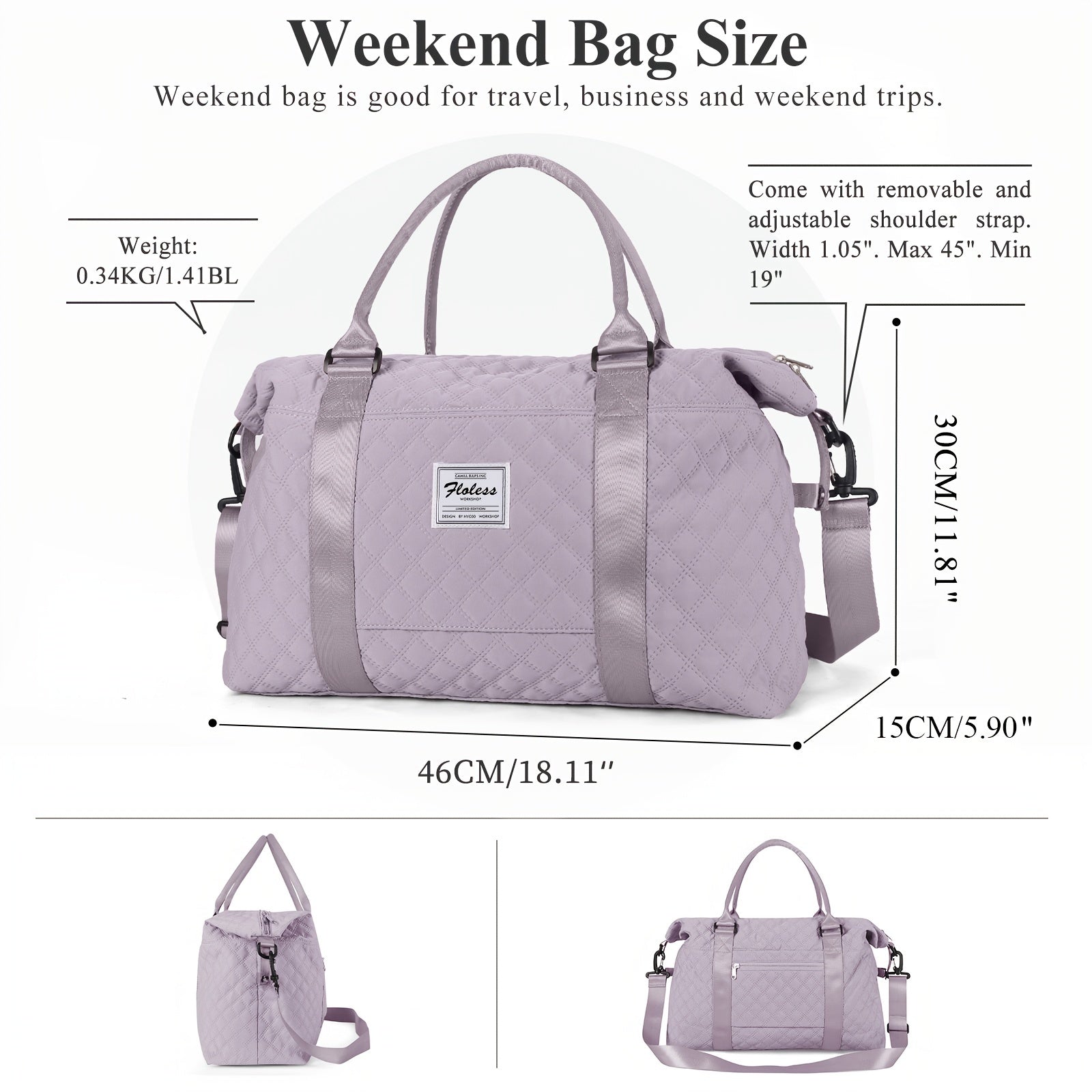 Large Capacity Duffle Bag for Travel & Sports, Portable Gym Storage Bag