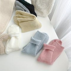 6 Pairs Cozy Mid Tube Women's Socks Solid Colors
