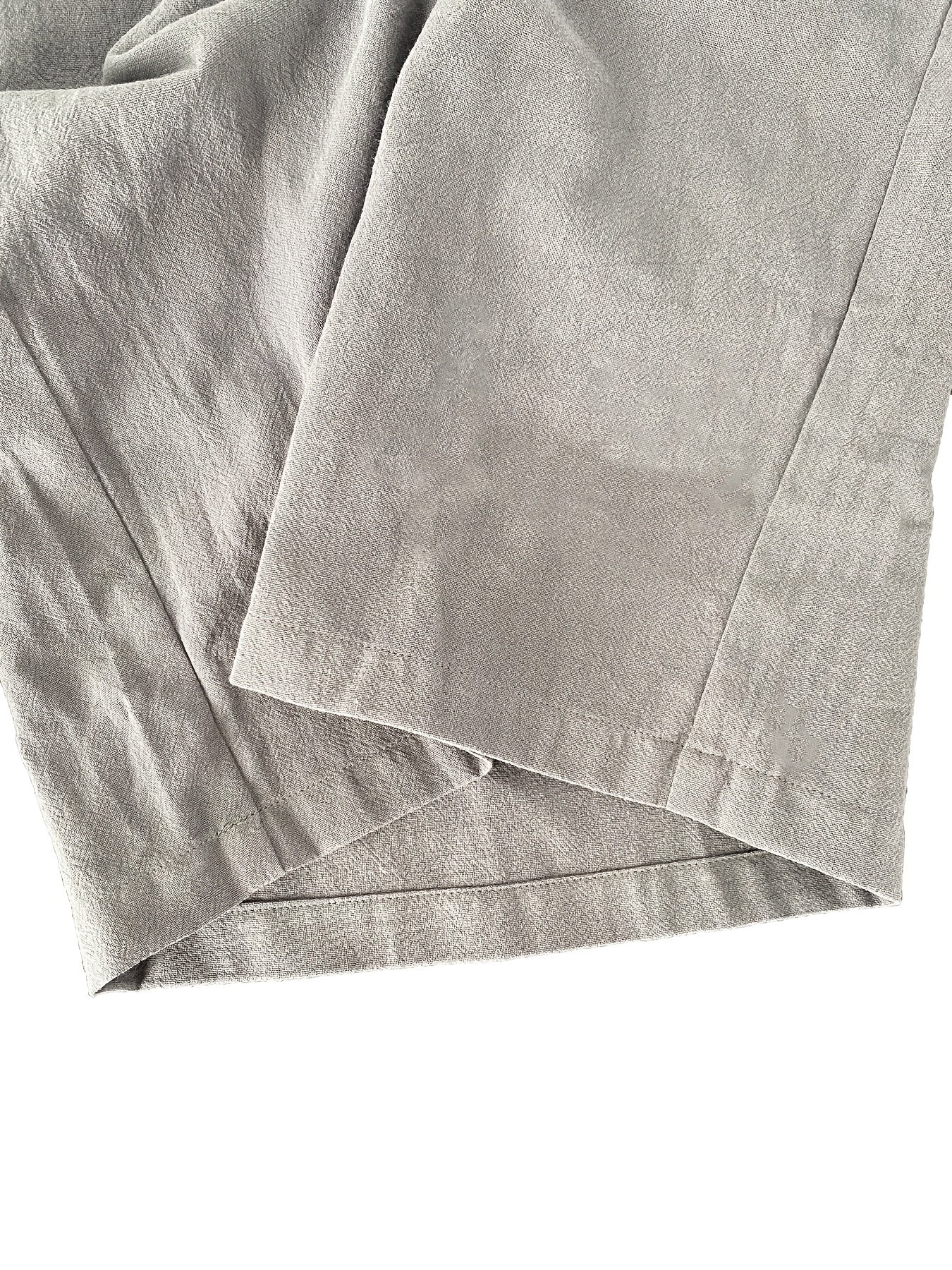  Solid High Rise Loose Fit Trousers With Pockets