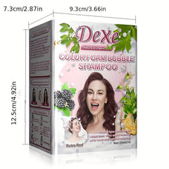 25ml Bubble Hair Dye Shampoo - Natural & Long Lasting - Men & Women - 10pcs