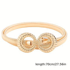 Boho Dress Belt Elastic Girdle Metal Waistband Women Decorative Belt