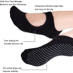 Women's Cushioned Padded Anti Slip Pilates Socks