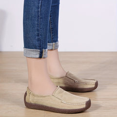 Women's Slip-On Boat Shoes Soft PU Leather Comfortable Walking Flats