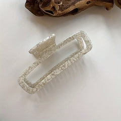 Polka Dot Hair Claw Acetate Hollow Rectangle for Women