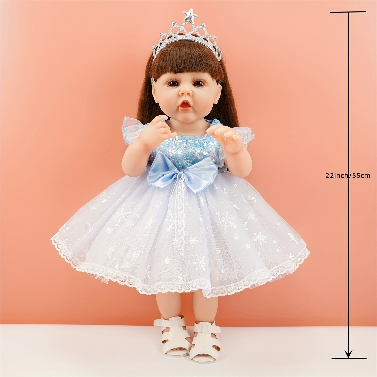 22 Inch Reborn Doll Princess Elsa with Crown
