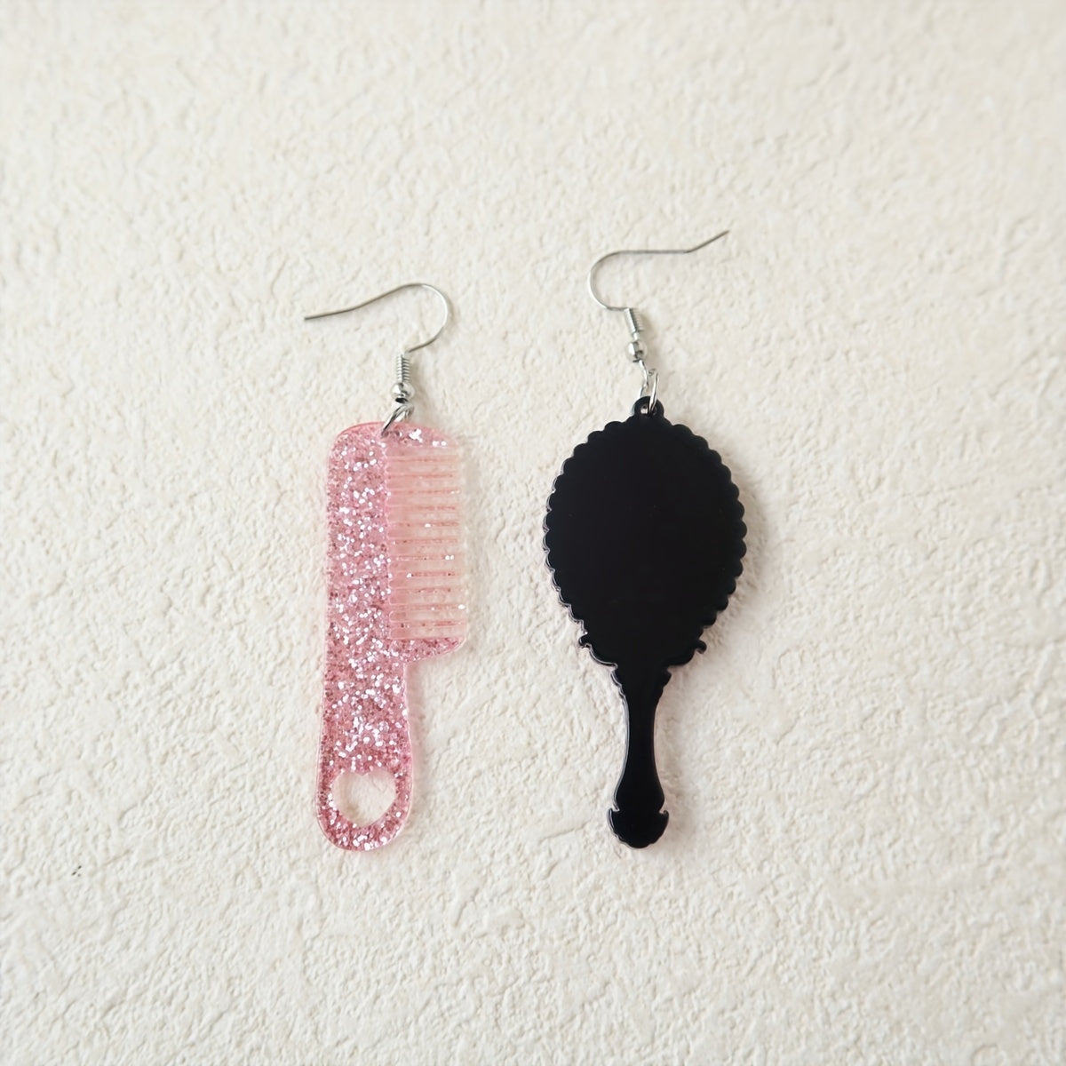 Y2K Acrylic Mirror Comb Earrings Cute Female Gift