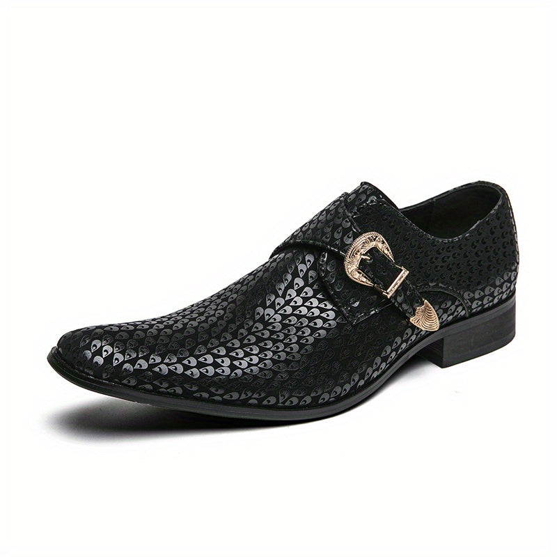 Women's Buckle Strap Oxfords Square Toe Low Top Shoes