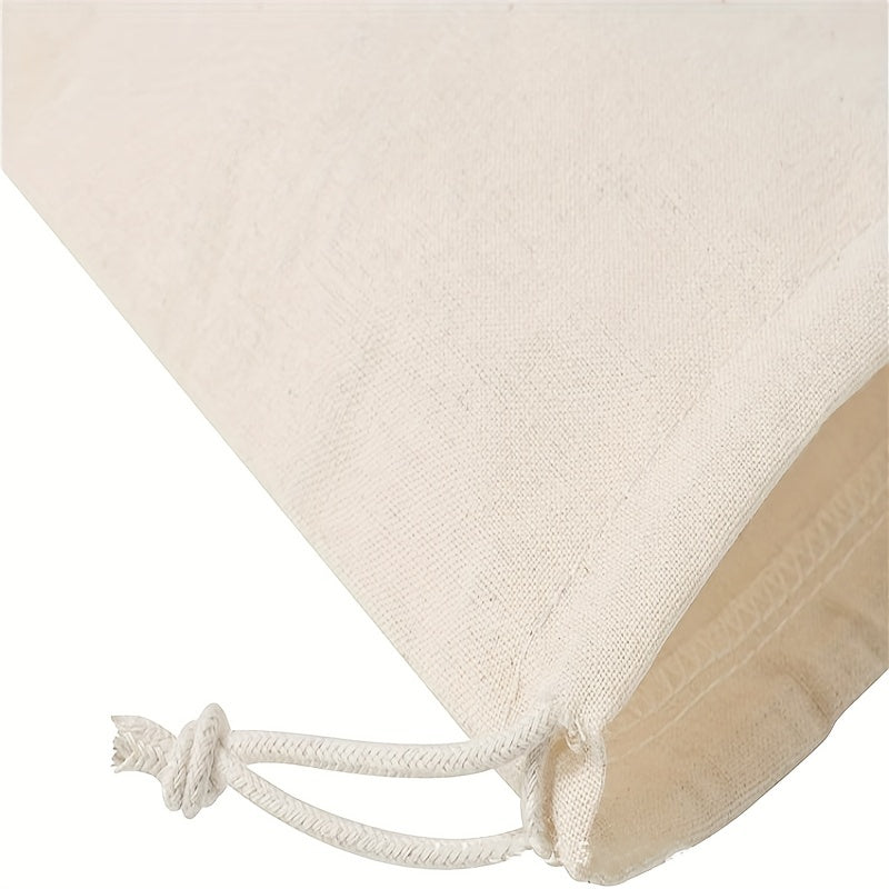 10pcs Drawstring Linen Bundle Pockets for Travel Storage Backpack Bags
