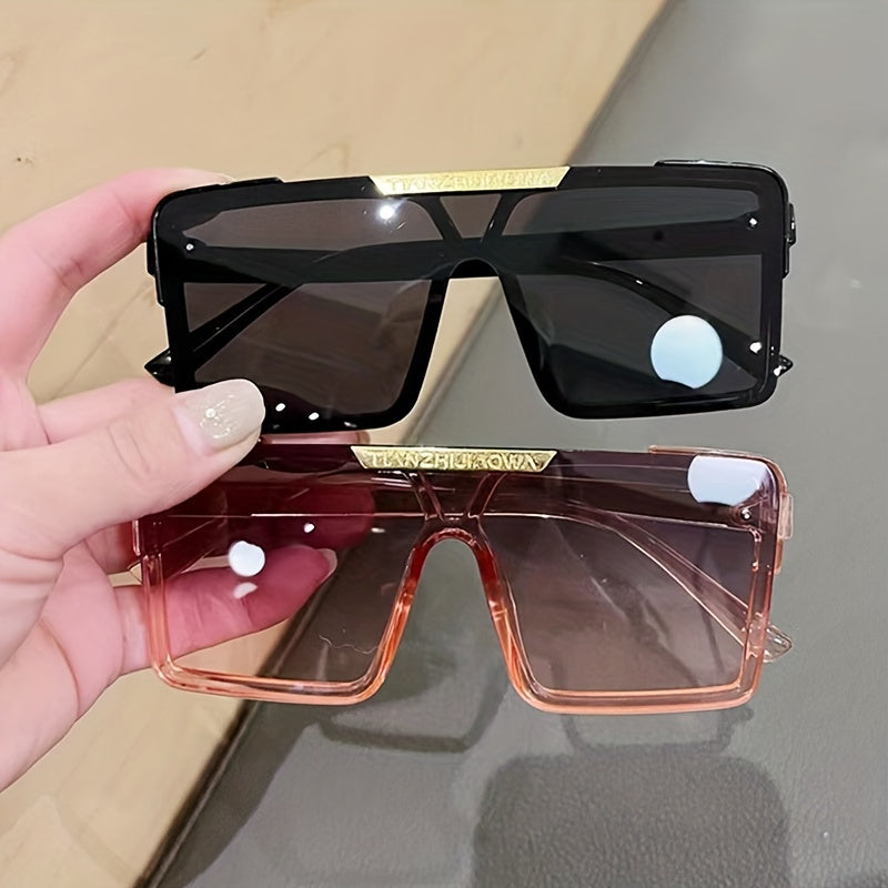 Y2K Vintage Square Sunglasses Sun Protection