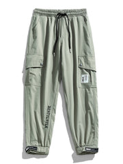 Men's Graphic Print Cargo Pants with Drawstring Waist