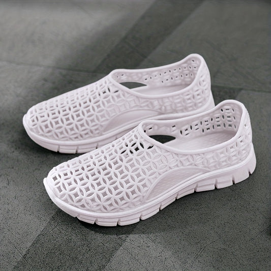 Women's Low Wedge Sandals Hollow Non Slip Beach Shoes