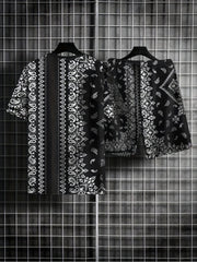 Paisley Pattern Men's 2 Piece Outfits T-shirt Shorts Set