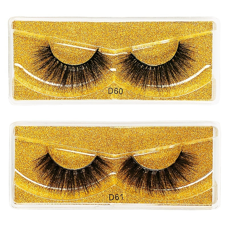 20 Pairs Fluffy Wispy 3D Mink Lashes False Eyelashes Pack with Glitter Box