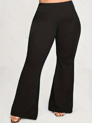  Solid High Waisted Flare Leggings