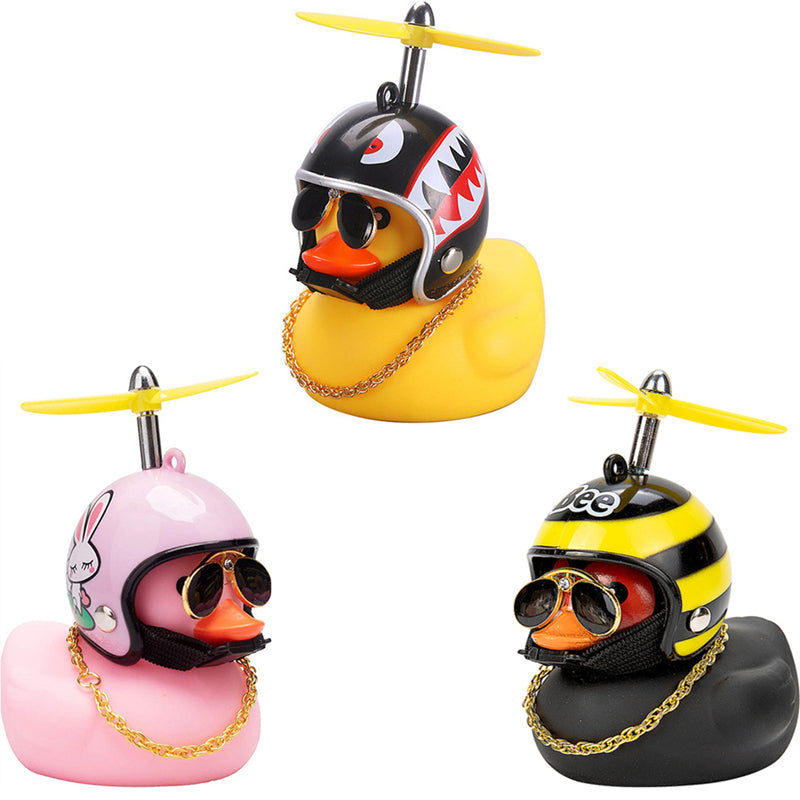 Yellow Duck Helmet Sunglasses Duckling Car