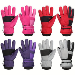 Kids Winter Snow Gloves Waterproof Windproof Warm Gloves