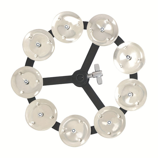 L100 Tripod Double Piece 9 Pcs Bell Stomp Cymbal Set