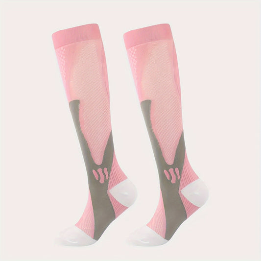 Nylon Compression Socks 15-20 mmHg Over the calf for Women & Men
