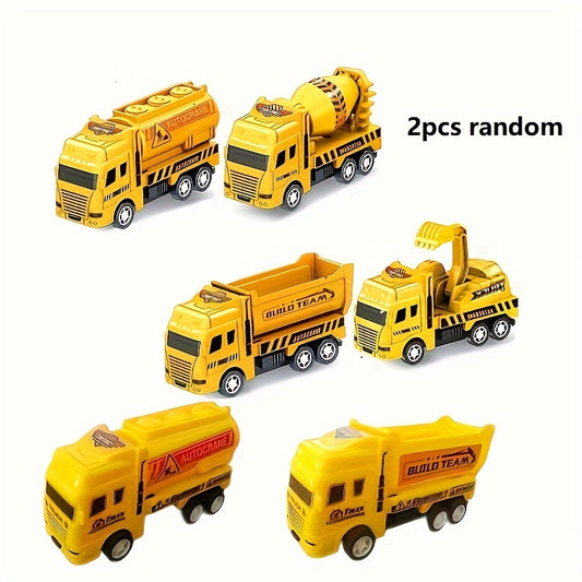 2pcs Engineering Car Inertial Puzzle Mini Toy Creative Boy Gift