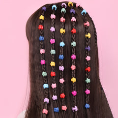 100pcs Colorful Flowers Claw Clips Hair Accessories for Toddler Girls