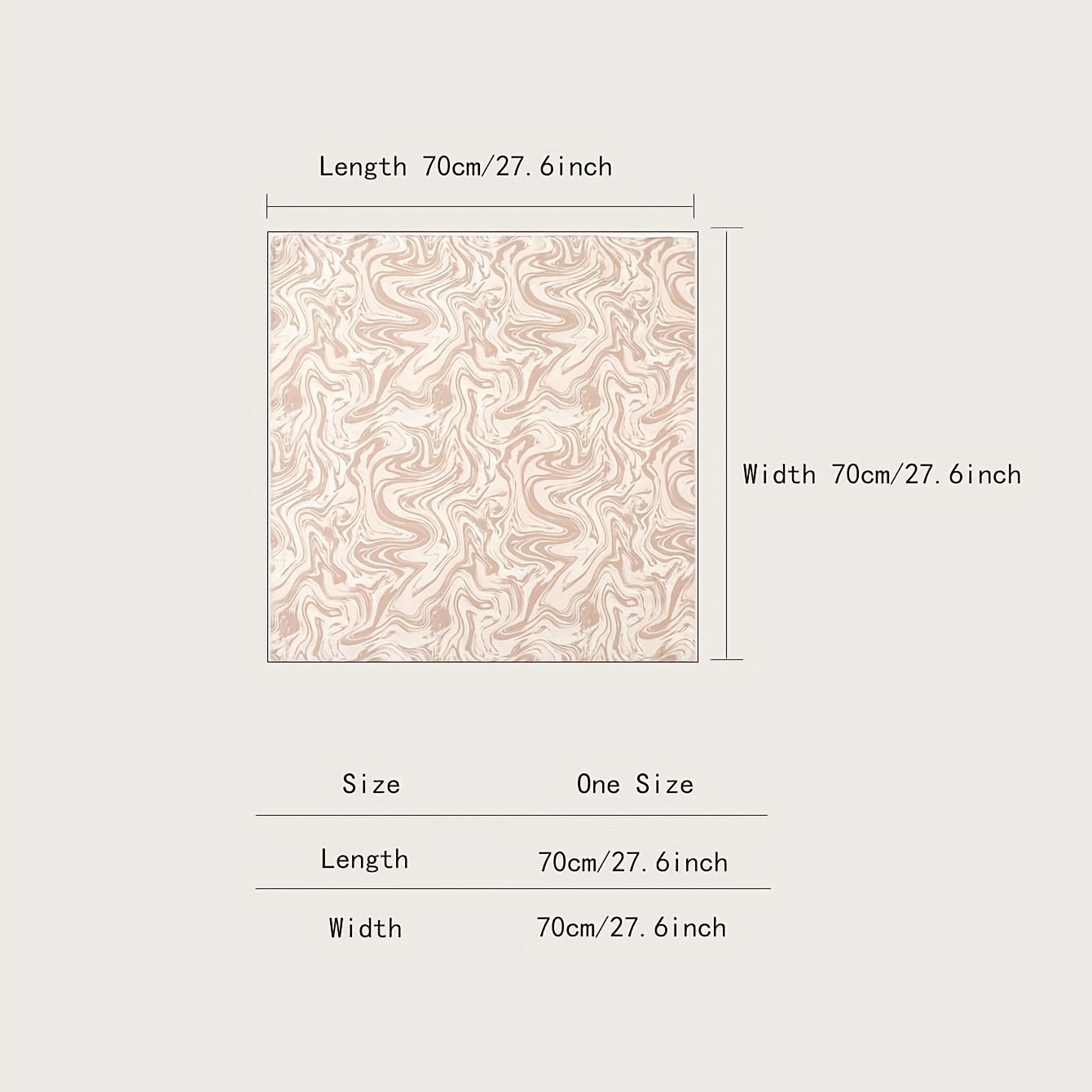 Wavy Striped Bandana Print Satin Square Scarf