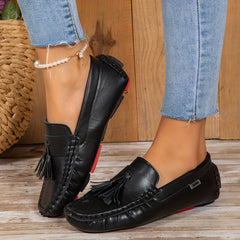 Women's Tassel Loafers Slip On Shoes - Lightweight & Casual