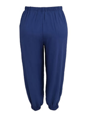  Elastic Waist Harem Trousers
