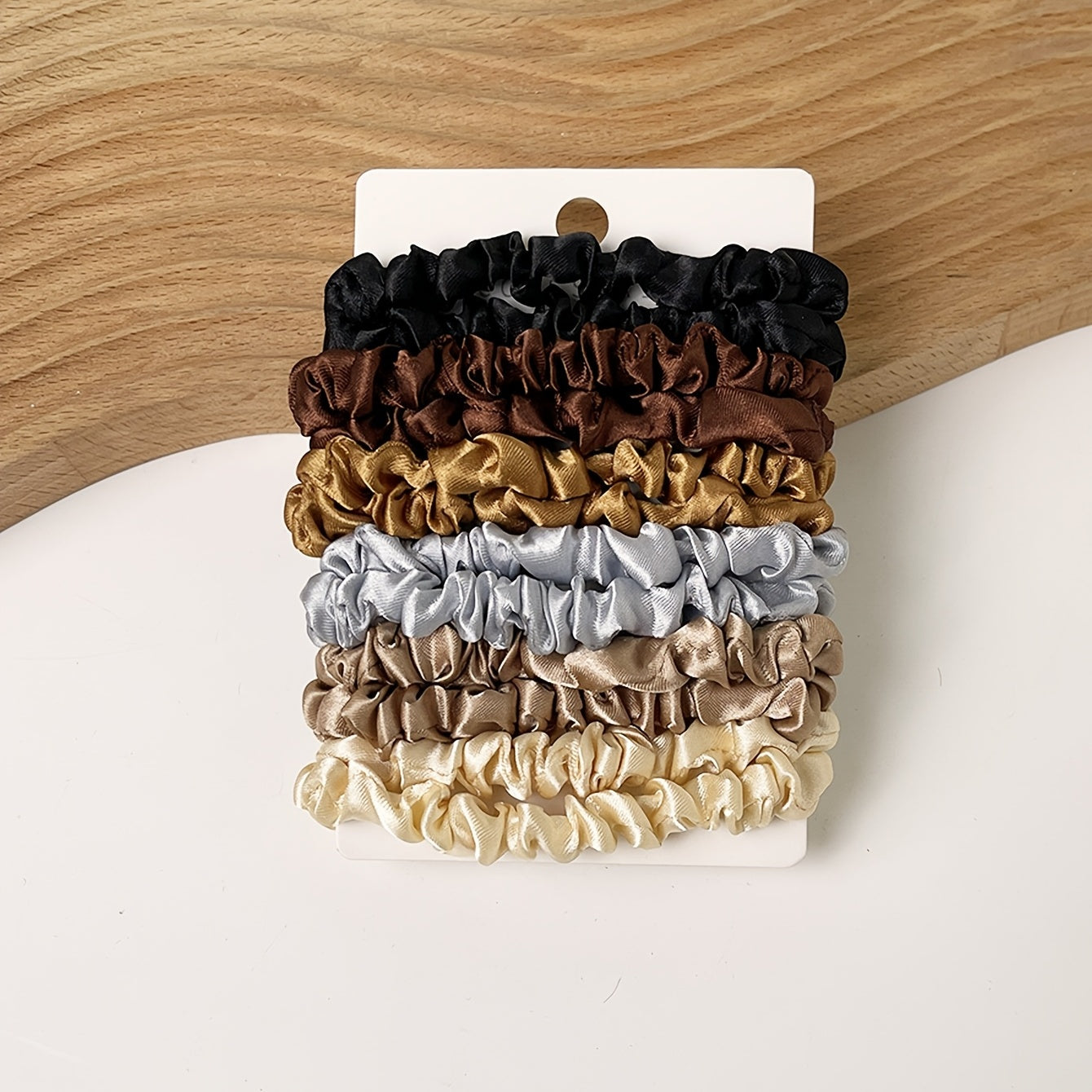 12 Pcs Solid Hair Tie Elastic Scrunchie Ponytail Hair Rope for Girls Women