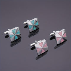 Glitter Square Cufflinks Men's Shirt Buckle Accessories