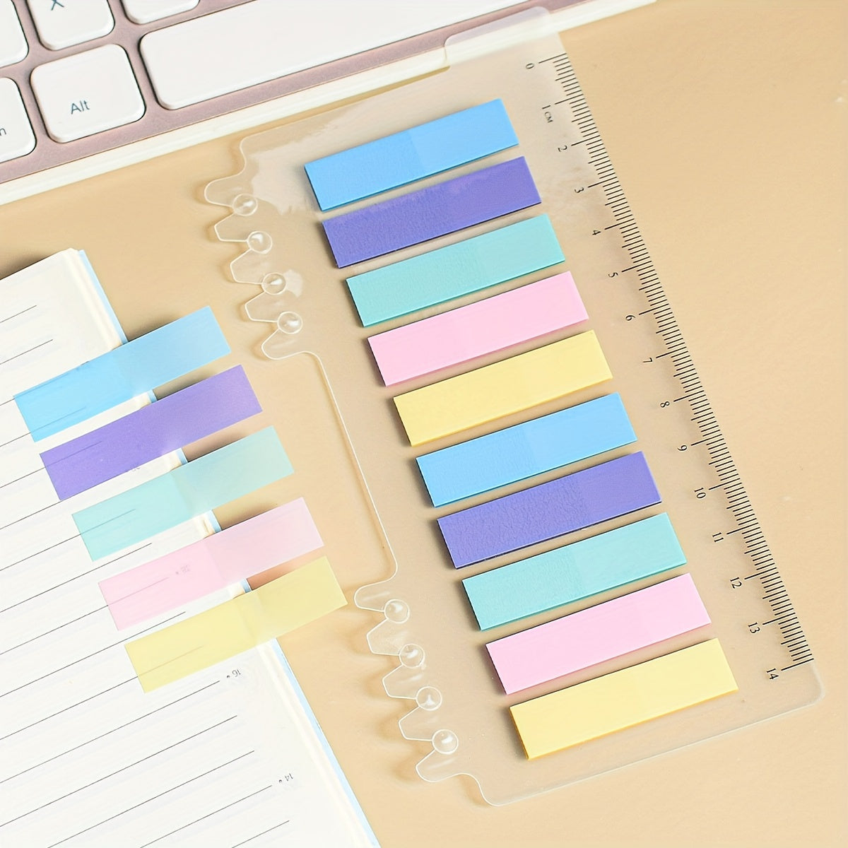 PET Sticky Notes Index Stickers 10 Sets 200 Sheets Instruction Labels