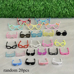 Mini Dollhouse Glasses Figurine Decor DIY Various Colour Glass