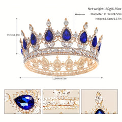 Baroque Crystal Rhinestone Crown Headband for Party Decorations