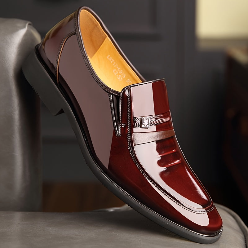 LAORENTOU Men's Leather Pointed Toe Dress Shoes Oxford Shoes