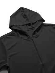 Men's Zipper Hooded Jacket for Outdoor Sports