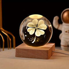 Funky Crystal Glass Ball Space Luminous Lamp Ornament