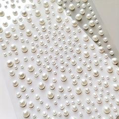 325pcs Adhesive Pearl Stickers for DIY Crafts Makeup Nail Scrapbook Decor