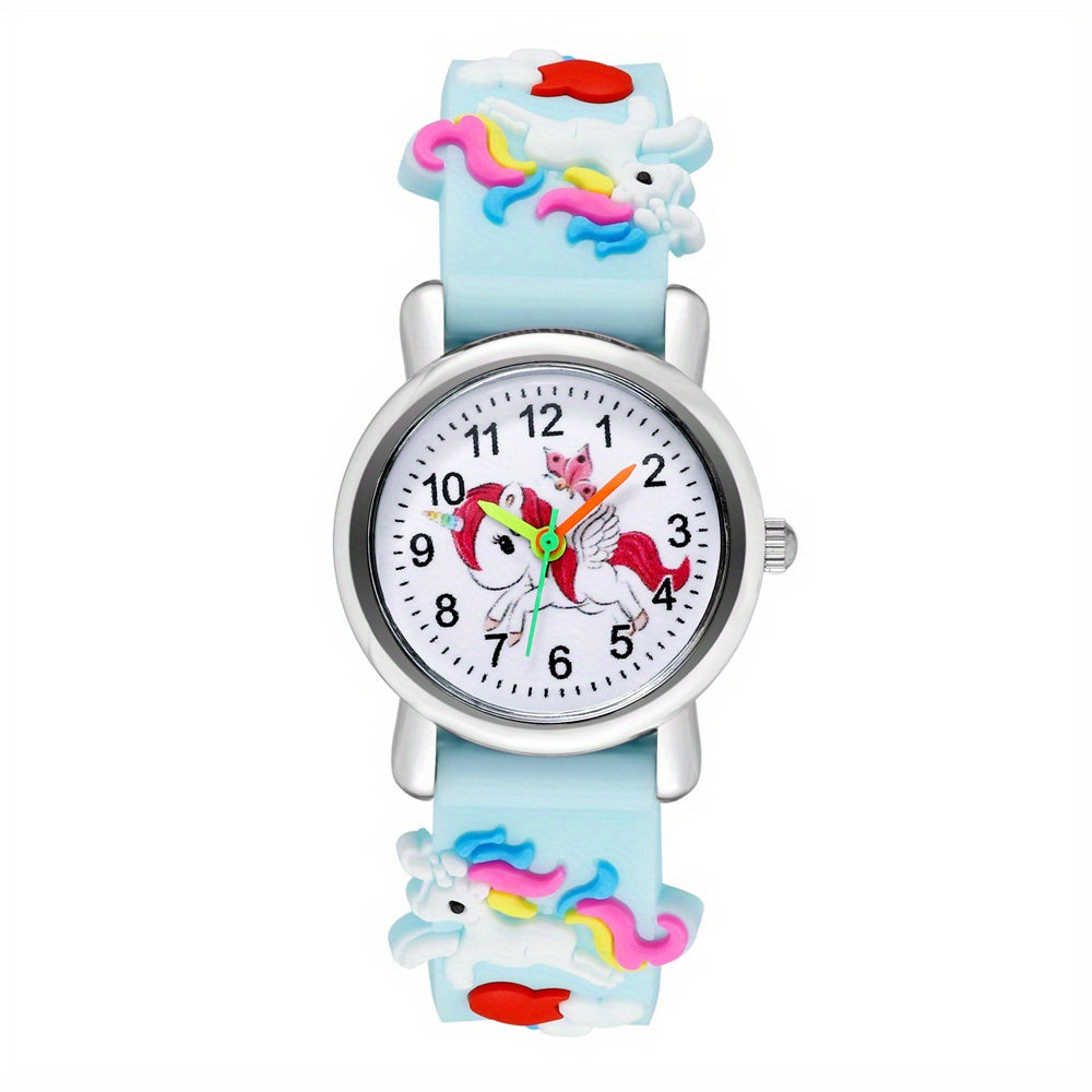 Colorful Unicorn Pattern Kids Watch