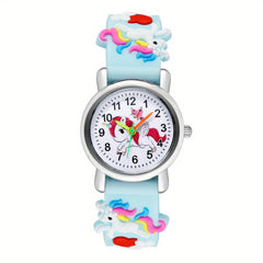 Colorful Unicorn Pattern Kids Watch