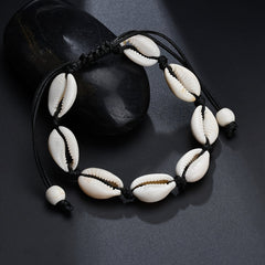 Shell Beads Bracelet Boho Style Adjustable Braided Summer Beach Jewelry