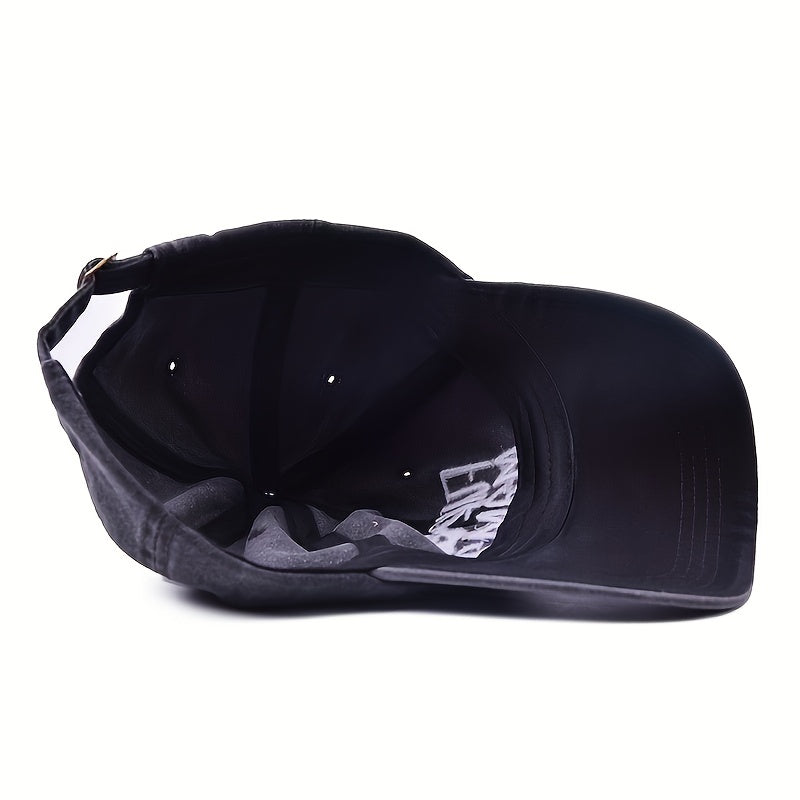 Cat Dog Mom Embroidery Baseball Cap Washed Distressed Solid Dad Hats