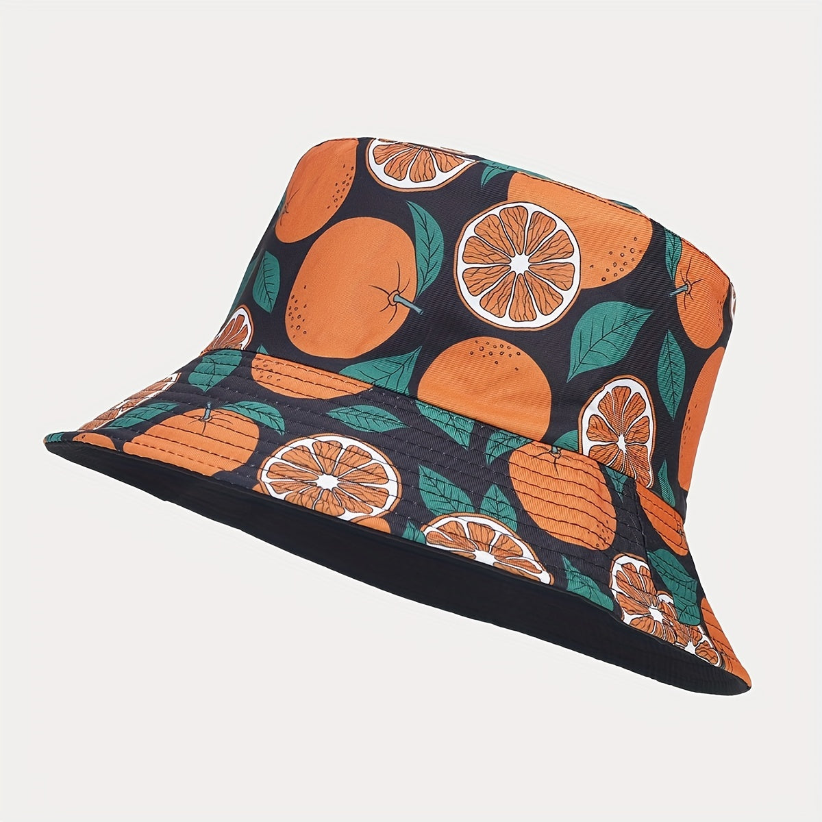 Orange Fruit Double Sided Reversible Bucket Hat