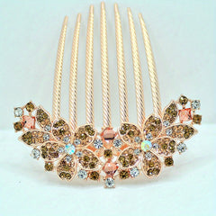 Rhinestone Hair Combs for Women - Decorative Flower Hair Pins