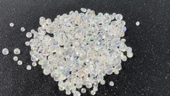100 Crystal Light AB Rondelle Beads Gems Clear Glass Beads Crafts