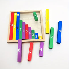 Colorful Wooden Math Learning Sticks Counting Aid