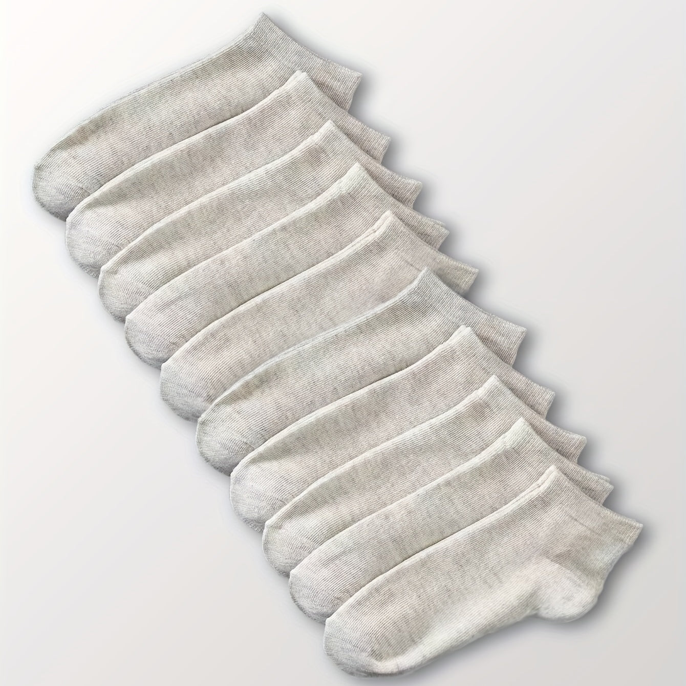 10 Pairs Low Cut Solid Socks Soft & Comfy Women's Stockings