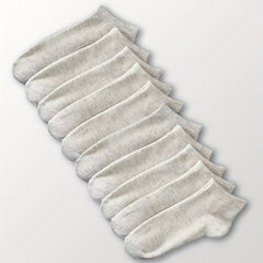 10 Pairs Low Cut Solid Socks Soft & Comfy Women's Stockings