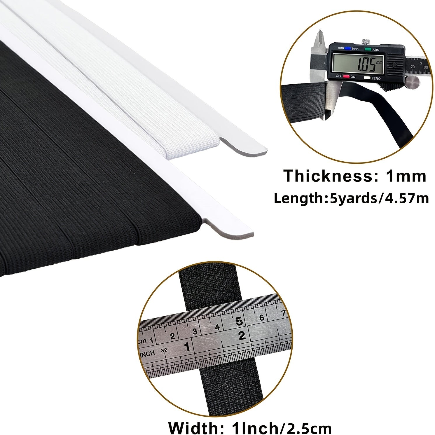 Sewing Knit Elastic Band 2.54cm x 5 Yards