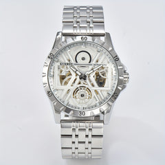 KUERST Mech. Watch Luminous Hollow Dial Waterproof Retro Wrist Watch