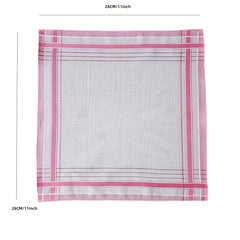 3pcs Striped Printed Satin Pocket Square Towel