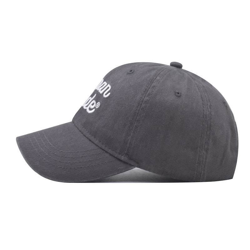 Distressed Letter Embroidery Baseball Cap for Men